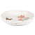 9.5" White and Orange Butterfly Meadow Low Serving Bowl - IMAGE 1
