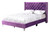 Diamond Tufted Upholstered Panel Queen Bed - 86" - Purple - IMAGE 6