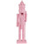 Nutcracker King with Scepter and Crown Standing Christmas Figure - 15" - Pink