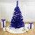 Artificial Tinsel Christmas Tree - 3' - Deep Blue - Unlit - IMAGE 1