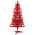 Pre-Lit Artificial Tinsel Christmas Tree - 3' - Red - Clear Lights - IMAGE 2
