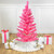Pre-Lit Tinsel Artificial Christmas Tree - 3' - Pink - Clear Lights - IMAGE 1