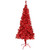 Pre-Lit Profile Artificial Tinsel Christmas Tree - 6' - Red - Clear Lights - IMAGE 2