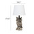 Night Owl Bedside Table Lamp with Tapered Drum Shade - 19.75" - Brown and White - IMAGE 3