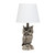 Night Owl Bedside Table Lamp with Tapered Drum Shade - 19.75" - Brown and White - IMAGE 5
