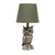 Night Owl Bedside Table Lamp with Tapered Drum Shade - 19.75" - Brown and Green - IMAGE 5