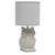 Tall Ceramic Owl Bedside Table Desk Lamp with Drum Shade - 12.75" - Gray - IMAGE 1