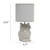 Tall Ceramic Owl Bedside Table Desk Lamp with Drum Shade - 12.75" - Gray - IMAGE 3