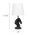Chess Horse Table Desk Lamp with Tapered Shade - 17.25" - Black and White - IMAGE 3