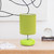 Mini Round Rock Ceramic Table Lamp with Drum Shade - 10.25" - Green - IMAGE 2