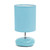 Mini Round Rock Ceramic Table Lamp with Drum Shade - 10.25" - Blue - IMAGE 1
