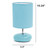 Mini Round Rock Ceramic Table Lamp with Drum Shade - 10.25" - Blue - IMAGE 4