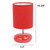 Traditional Mini Round Rock Table Lamp with Drum Shade - 10.25" - Red - IMAGE 3