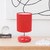 Traditional Mini Round Rock Table Lamp with Drum Shade - 10.25" - Red - IMAGE 5