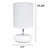 Traditional Mini Round Rock Table Lamp with Drum Shade - 10.25" - White - IMAGE 3