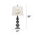 Embellished Table Lamp with Flower Adornment Tapered Shade - 25" - Bronze and White - IMAGE 3