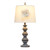 Embellished Table Lamp with Flower Adornment Tapered Shade - 25" - Bronze and White - IMAGE 4