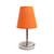 Stick Table Desk Lamp with Orange Tapered Shade - 10.5" - Sand Nickel - IMAGE 1