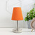 Stick Table Desk Lamp with Orange Tapered Shade - 10.5" - Sand Nickel - IMAGE 2