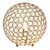 Medium Ellipse Crystal Sphere Orb Bedside Table Lamp - 10" - Antique Brass - IMAGE 4