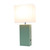 Leather Base Bedside Table Lamp with USB Charging Port - 21" - Sage Green - IMAGE 4