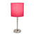 Stick Base Bedside Table Desk Lamp with Drum Shade - 19.5" - Pink - IMAGE 4
