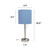 Brushed Steel Bedside Table Desk Lamp with Drum Shade - 19.5" - Silver and Blue - IMAGE 4