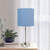 Brushed Steel Bedside Table Desk Lamp with Drum Shade - 19.5" - Silver and Blue - IMAGE 5