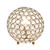 Medium Ellipse Crystal Sphere Orb Bedside Table Lamp - 8" - Antique Brass - IMAGE 4