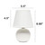 Petite Ceramic Orb Base Bedside Table Lamp with Tapered Drum Shade - 8.5" - Cream - IMAGE 3