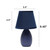 Ceramic Table Desk Lamp with Tapered Drum Shade - 9.5" - Blue - Set of 2 - IMAGE 4