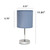 Traditional Petite Table Lamp with Drum Shade - 11.75" - Silver and Purple - IMAGE 3