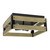 Four Light Decorative Squared Flush Mount Ceiling Light Fixture - 14" - Brown and Black - IMAGE 1
