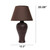 Textured Imprint Winding Ceramic Table Lamp with Empire Shade - 20" - Brown - IMAGE 3