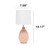 Textured Thumbprint Tear Drop Ceramic Table Lamp with Tapered Drum Shade - 14" - Pink and White - IMAGE 3