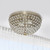 Dome Crystal 2 Light Flush Mount Ceiling Light Fixture - 13" - Antique Brass - IMAGE 2
