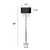 Chrome Cascading Crystal Floor Lamp with Round Shade  - 62" - Silver and Black - IMAGE 3