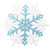 Snowflake Wooden Christmas Wall Decoration - 11.75" - White and Blue - IMAGE 2