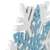 Snowflake Wooden Christmas Wall Decoration - 11.75" - White and Blue - IMAGE 5