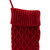 Diamond Cable Knit Christmas Stocking - 20" - Red - IMAGE 3