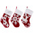 Reindeer and Snowflake Embroidered Christmas Stockings - 20" - Set of 3 - IMAGE 2