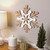 Natural Wooden Snowflake Christmas Wall Decoration - 17.75 - Beige and White - IMAGE 1