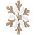 Natural Wooden Snowflake Christmas Wall Decoration - 17.75 - Beige and White - IMAGE 3