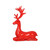 Commercial Fiberglass Sitting Reindeer Outdoor Christmas Decoration - 54" - Red - IMAGE 3