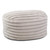 Large Faux Fur Ribbed Plush Pouf Ottoman - 35" - Gray - IMAGE 1