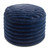 Plush Ribbed Faux Fur Pouf Ottoman - 22" - Midnight Blue - IMAGE 5