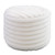 Plush Faux Fur Ribbed Pouf Ottoman - 22" - Cream - IMAGE 3