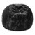 Large Ribbed Faux Fur Bean Bag Chair - 60" - Black - IMAGE 1