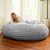 Large Round Cocoon Faux Fur Bean Bag Chair - 6' - Gray - IMAGE 5