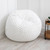 Large Plush Ribbed Faux Fur Bean Bag Chair - 5' - Cream - IMAGE 4